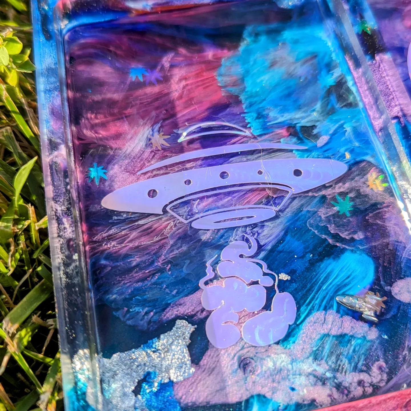 Galaxy Sectioned Decorative Tray