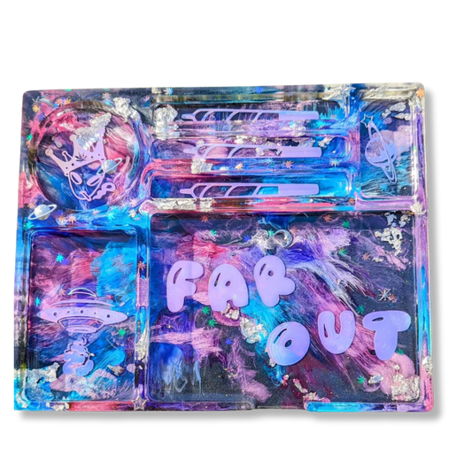 trippy galaxy rolling tray