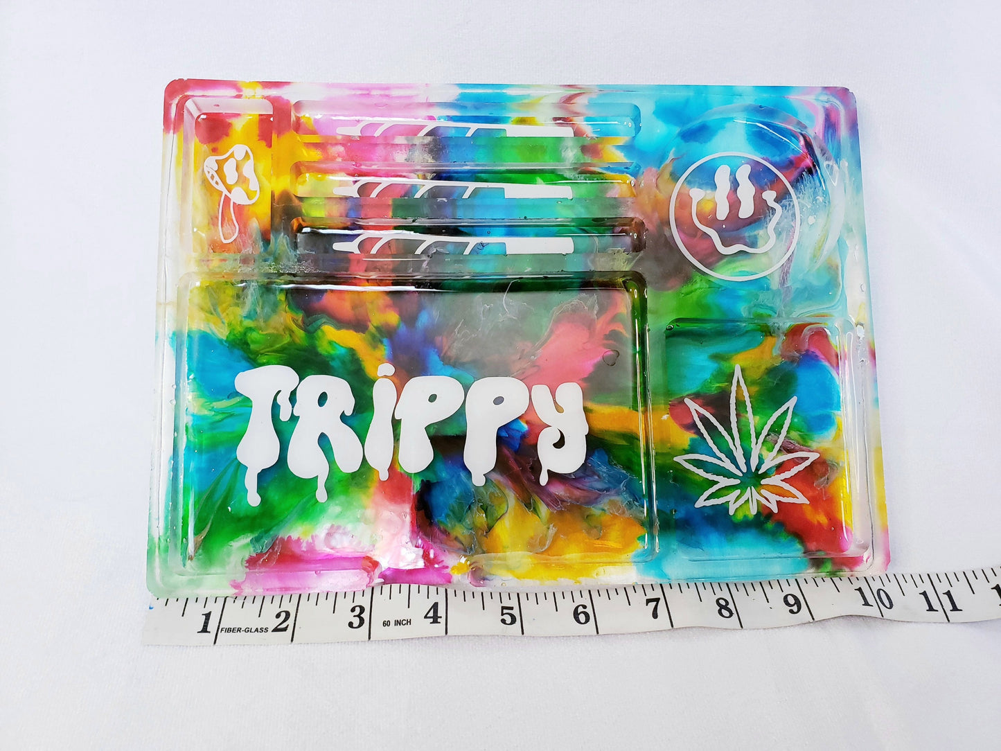 Colorful Trippy Custom Resin Tray