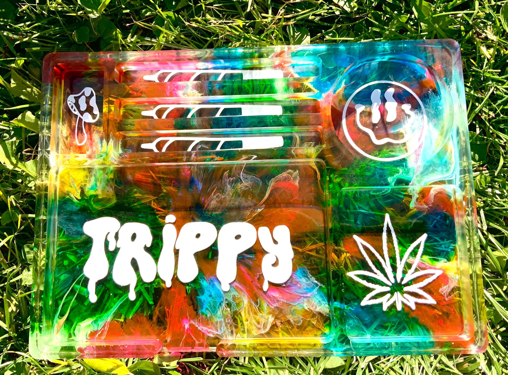 Cool Trippy Custom Resin Tray