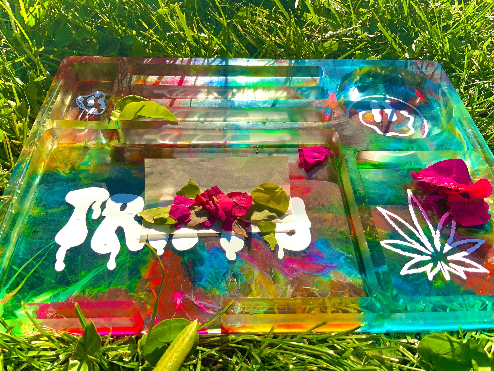 Decorative Trippy Custom Resin Tray