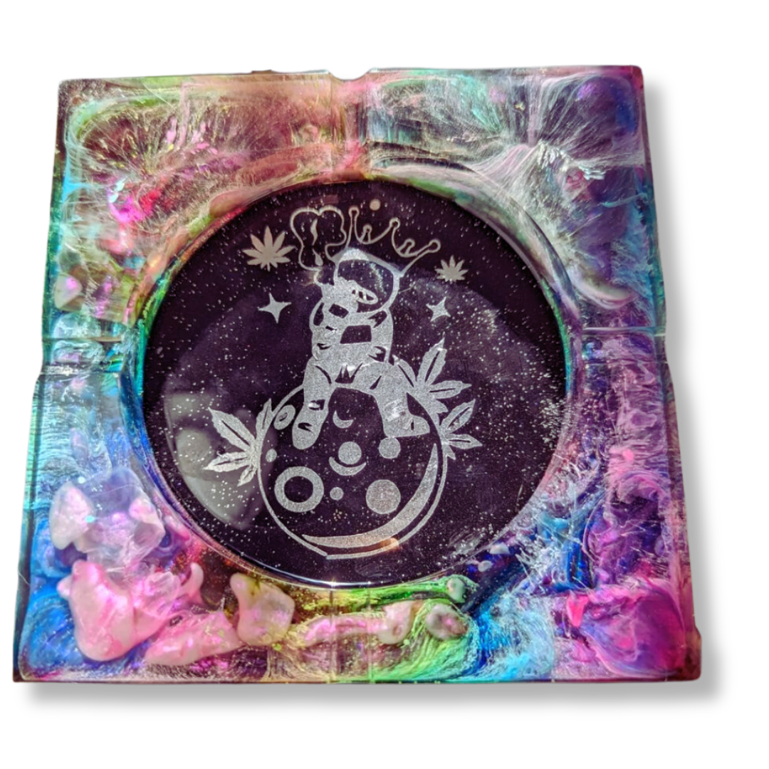 resin galaxy ash tray