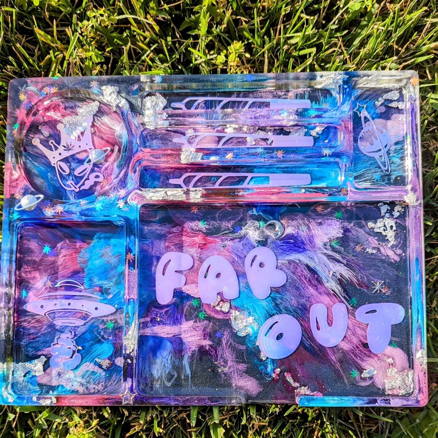 galaxy rolling tray