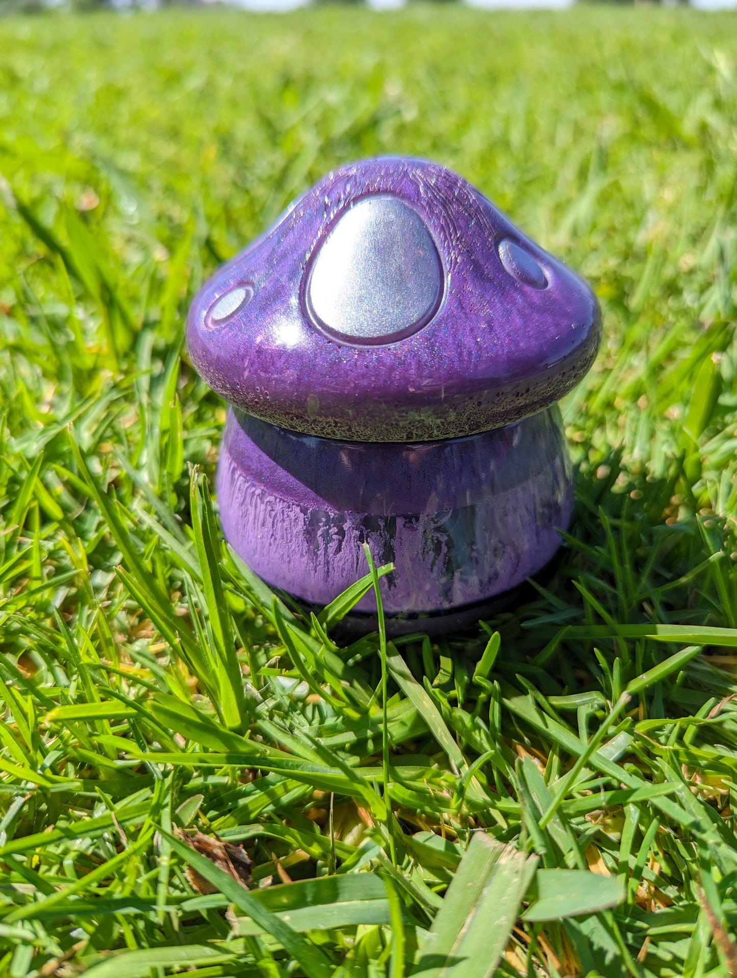 Purple Trippy Mushroom Jar