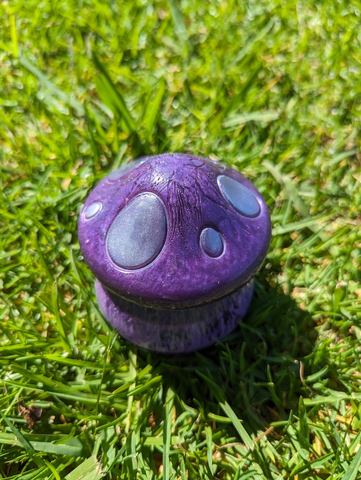 Purple Trippy Mushroom Jar