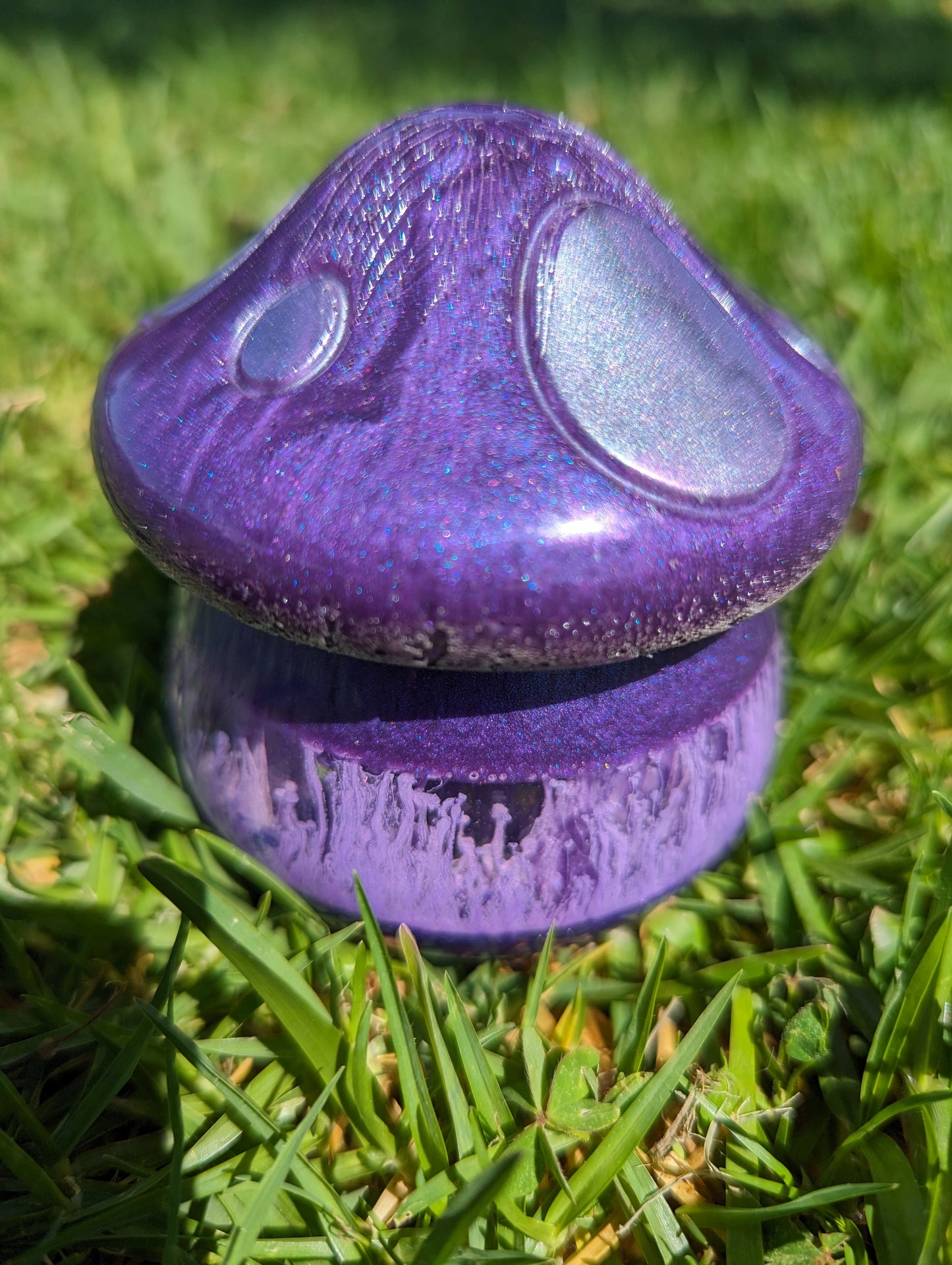 Purple Trippy Mushroom Jar