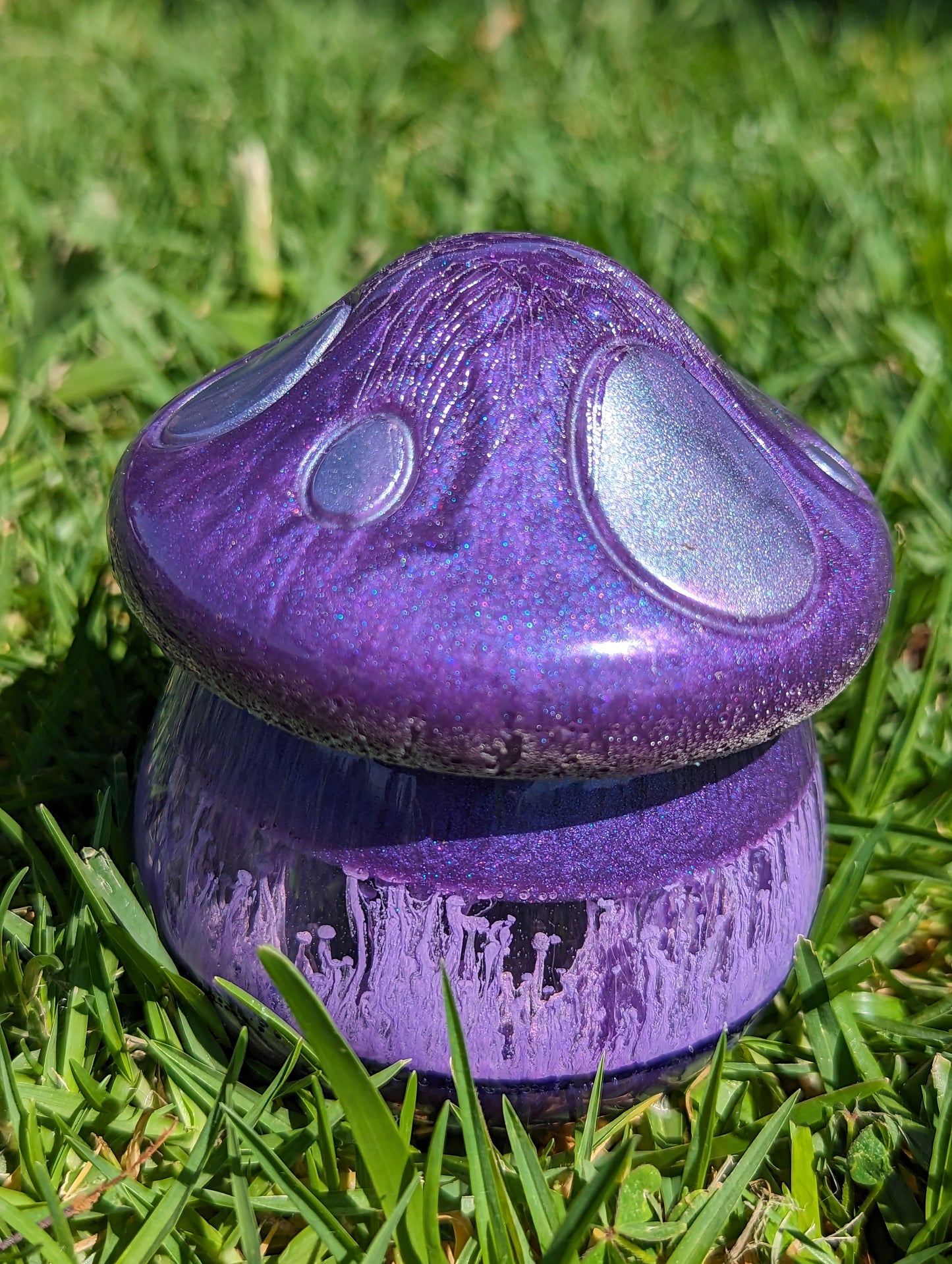 Purple Trippy Mushroom Jar