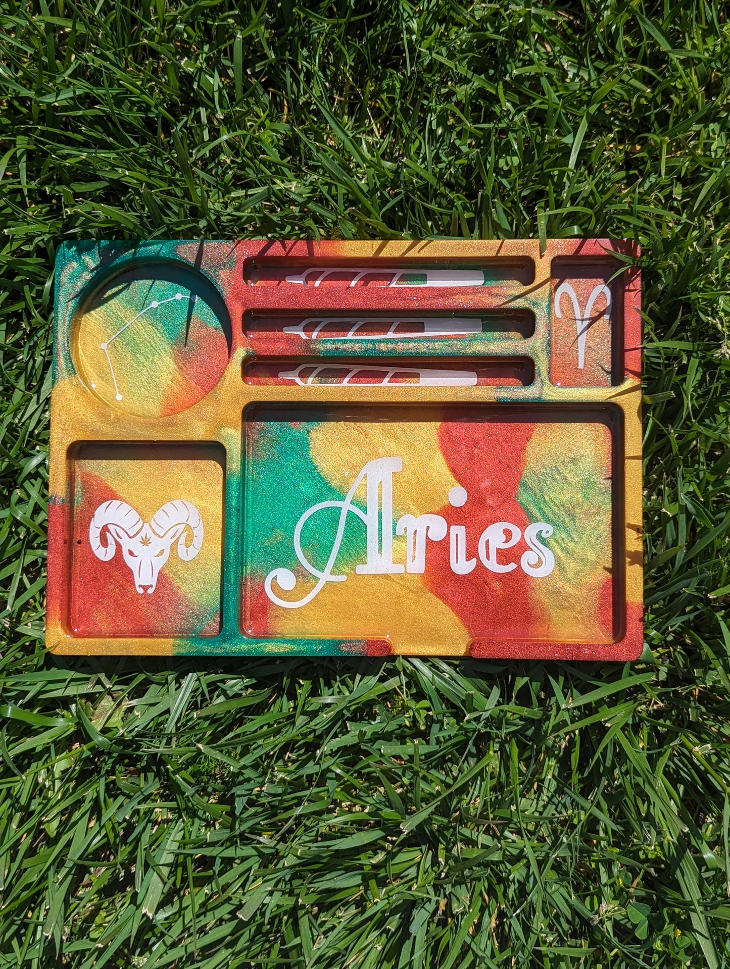 Zodiac Aries Custom Rolling Tray