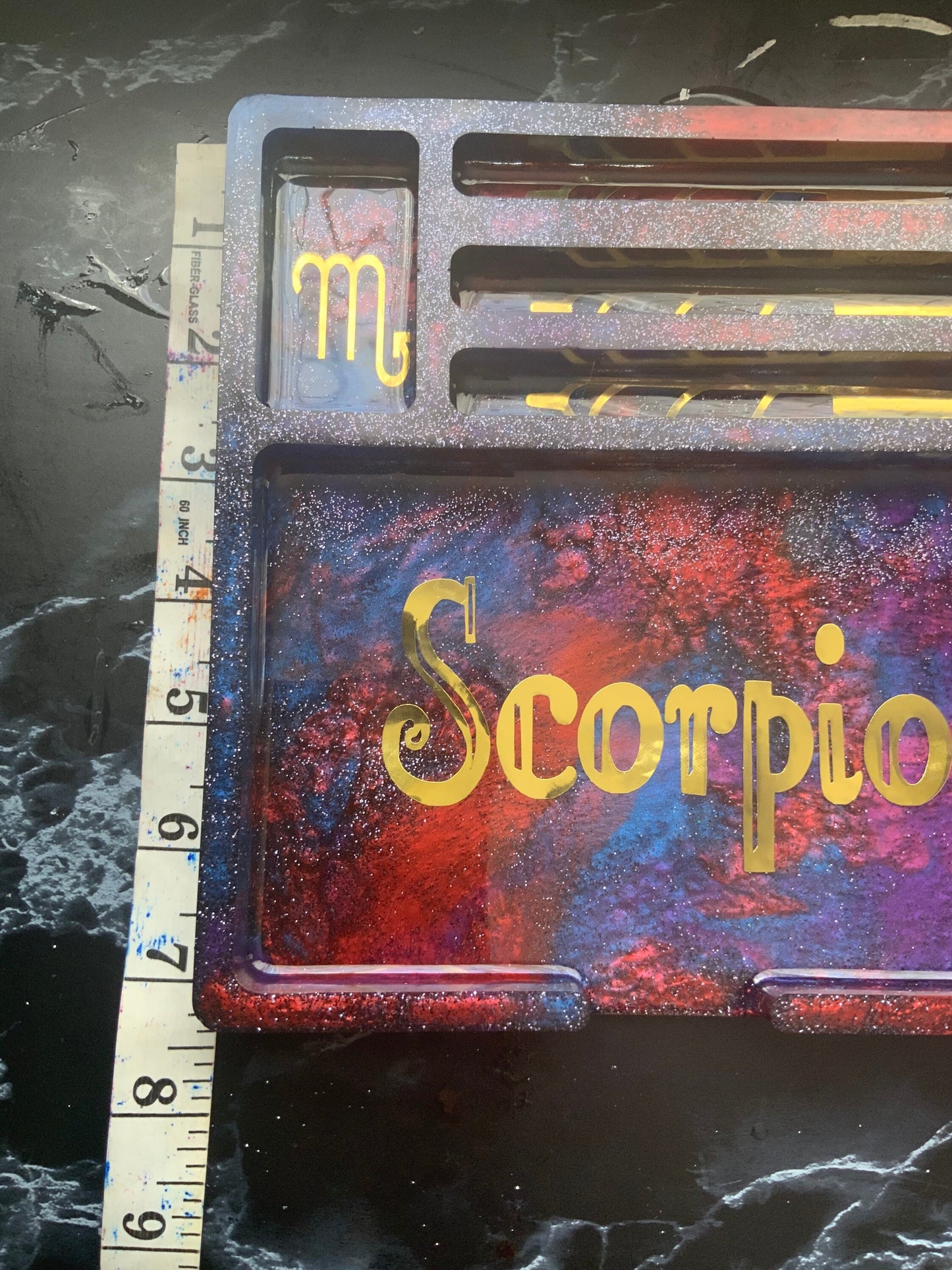 scorpio zodiac resin rolling tray