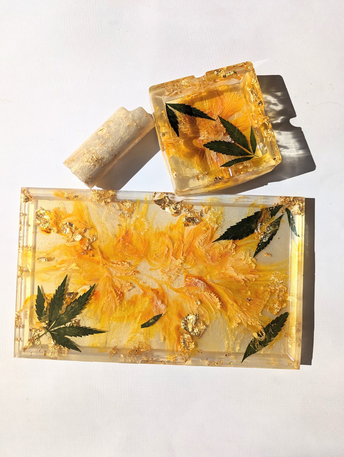 matching rolling tray set